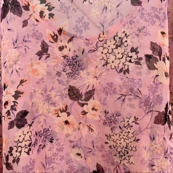 Brandy Melville Floral Chiffon Tank - Picture 2 of 4